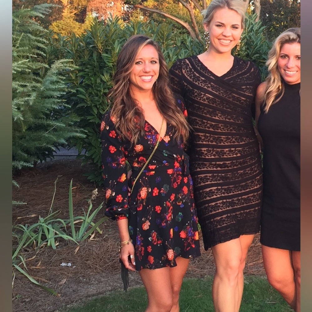 GIANNI BINI BLACK WRAP DRESS